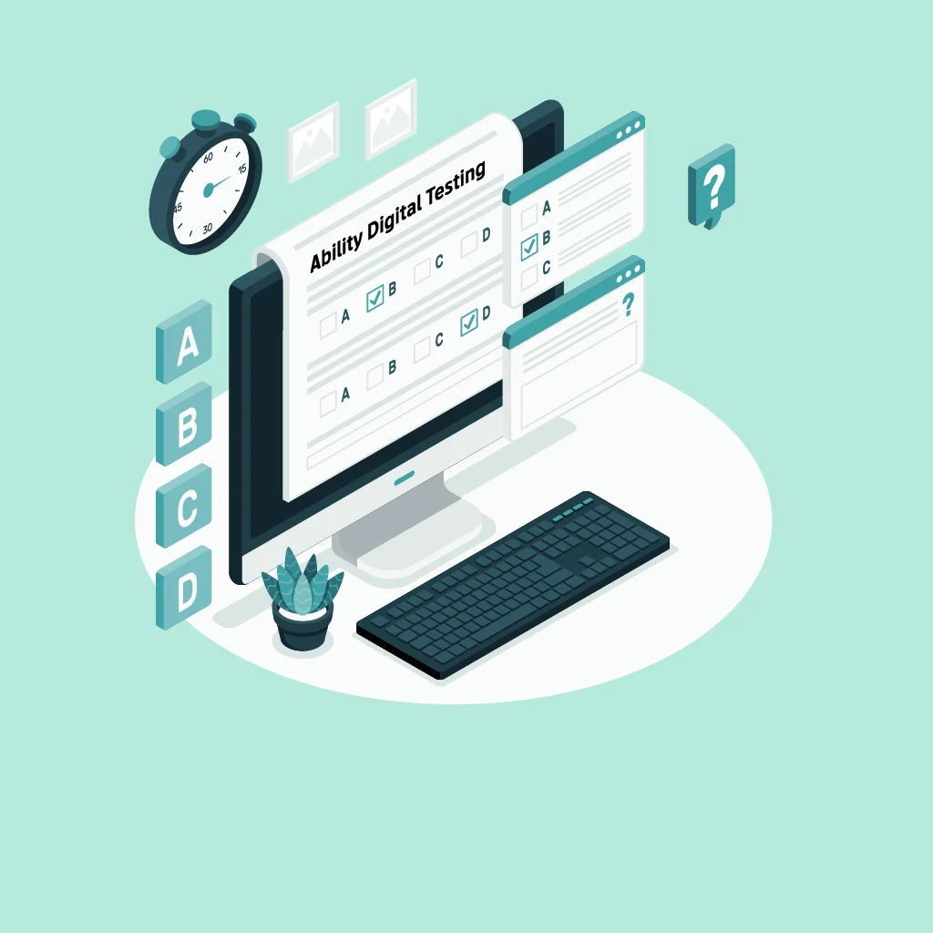 ภาพประกอบการสอบด้วยคอมพิวเตอร์ (Ability Digital Testing)
